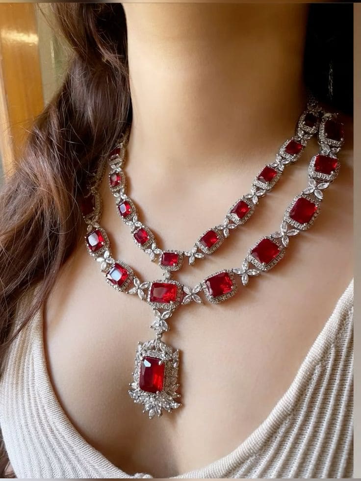Geeta Exquisite Fancy Necklace Set with Earrings
